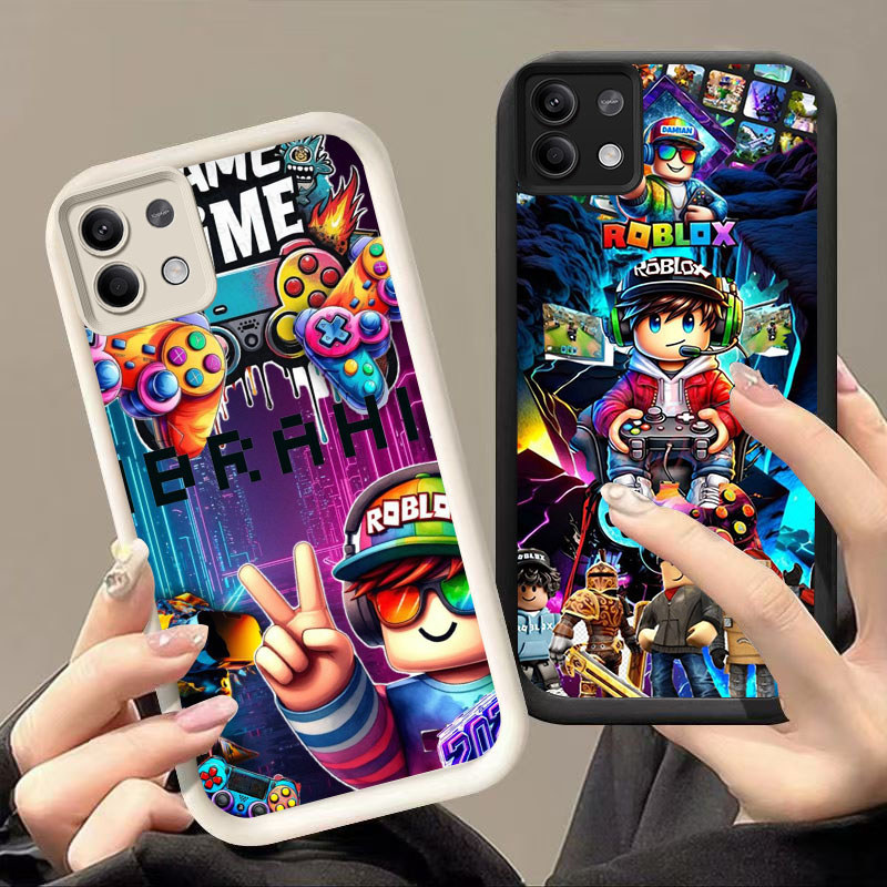 HW-27 ROBLOX เกมซิลิโคนกันกระแทกสําหรับ Xiaomi Redmi หมายเหตุ Poco X6NEO สีแดง M6Pro Plus5G X7 M7 No