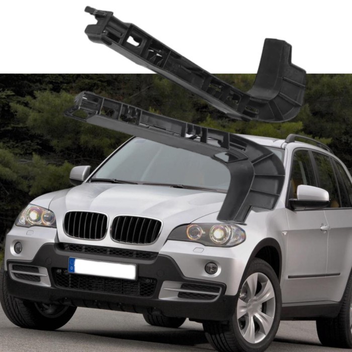 Pair Front Bumper Bracket Beam Mount Support for BMW X5 E70 2007-2009 xDrive30i xDrive35d xDrive48i