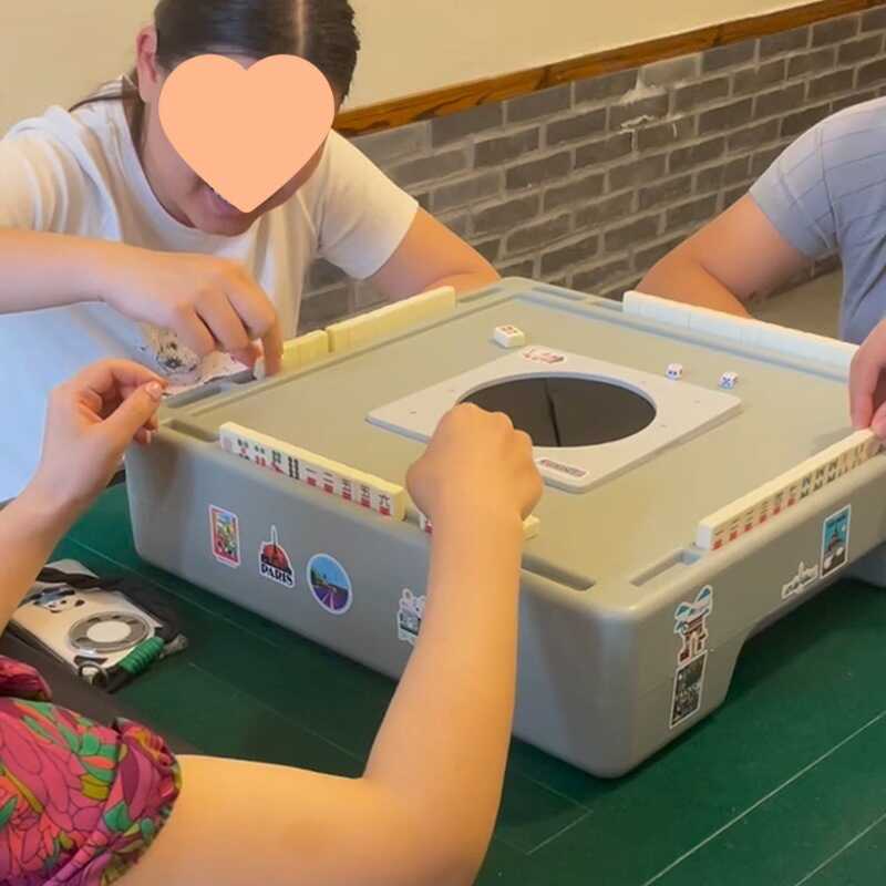 F1V Mahjong Mini Gassi Camping โต๊ะไพ่นกกระจอกแบบพกพาเครื่องไพ่นกกระจอกหอพักในครัวเรือนเดินทางแบบพกพ