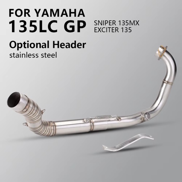 Slip on For yamaha 135LC GP Sniper 135MX Exciter 135 Motorcycle Exhaust System Scooter Header Front