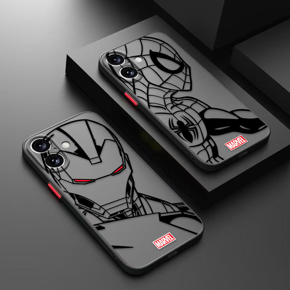 Iron Man Spider-Man การ์ตูน Matte เคสโทรศัพท์สําหรับ OPPO RENO 14 14F 13 13F 8 8T 7 7Z 6 5 5F 4 4F L