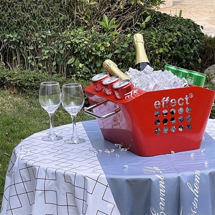 Thickened Stainless Steel Ice Bucket Bar Champagne Bucket Nightclub Dishco Beverage Set Wine Basket