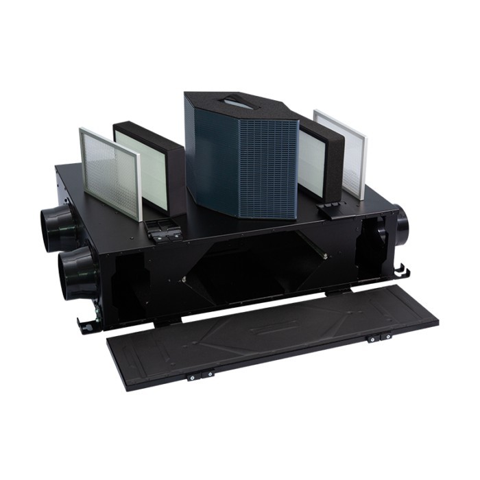 Tuya Smart 450m3/h Ceiling Home Air Recuperator ERV Ventilation System With Heat Recovery For Depar