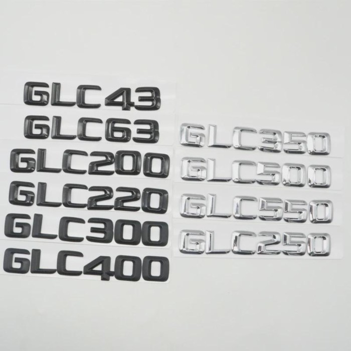 3 Colors For X253 GLC43 GLC63 GLC200 GLC220 GLC250 GLC300 GLC350 GLC500 GLC550 Emblem Logo Script D