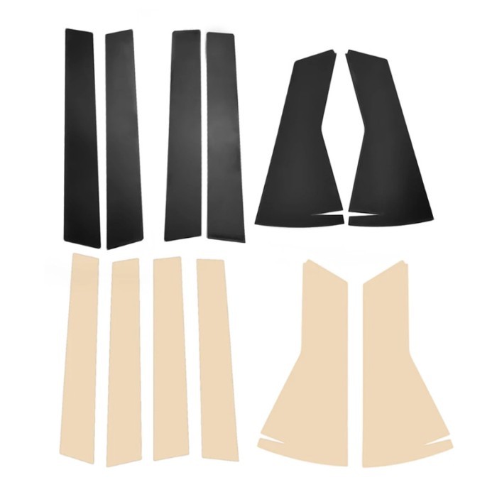 6Pcs Black Car Casement Pillar Trim Cover For NISSAN Qashqai 2008-2015 Middle BC Column Sticker Ext