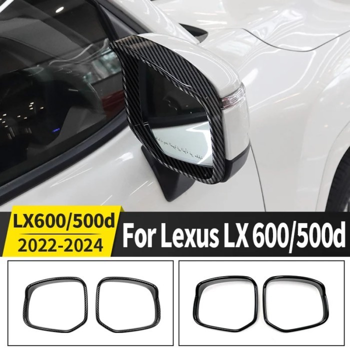 For 2022 2023 2024 Lexus LX600 LX500d Rearview Mirror Rainproof Cover Rain Eyebrow LX 600 Exterior