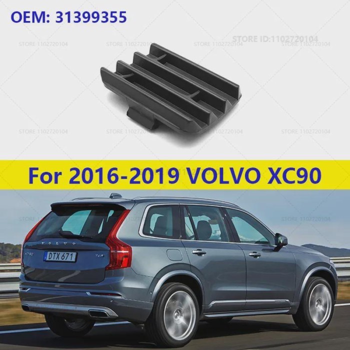 For 2016-2019 VOLVO XC90 Rear Bumper Tow Hook Cap Eye Cover (No paint) 31399355