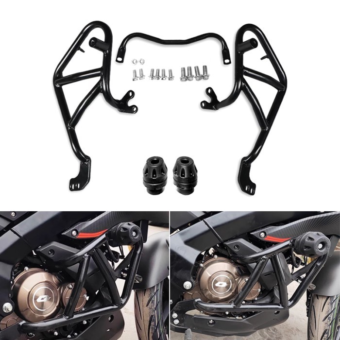 Fit For QJMOTOR SRK125S SRK-125-S Motorcycle Accessories Engine Guards Highway Crash Bar Bumper Bla