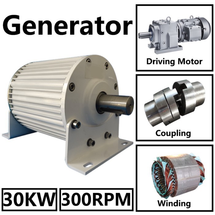 30kw 220v Electric Power Generator 30000W Permanent Magnet Generator 230v 380v  Low Speeds 3 Phase