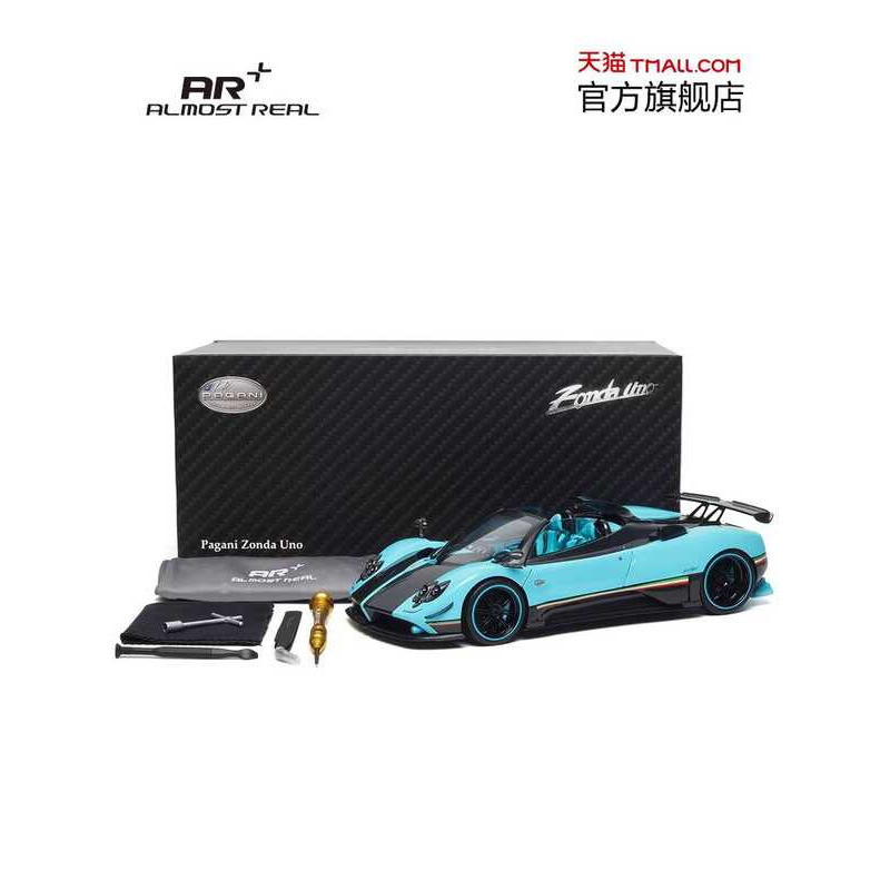 Pagani Zonda Uno1: 18 Alloy Full Driving Model Official Exclusive Blue AR+
