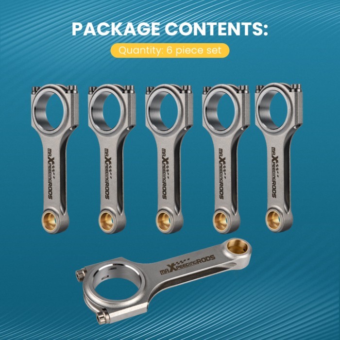 Connecting Rods Rod for VW VR6 Golf Corrado 2.8 2.9 4340 Forged Steel ARP Bolts for Audi TT Roadste