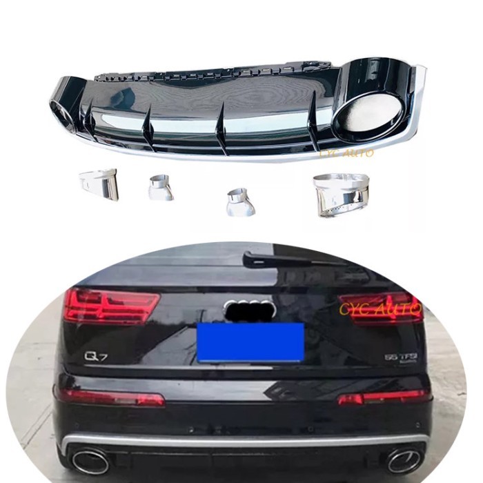 RSQ7 diffuser rear bumper diffuser fit for Audi Q7 RSQ7 body kit 2016 2017 2018