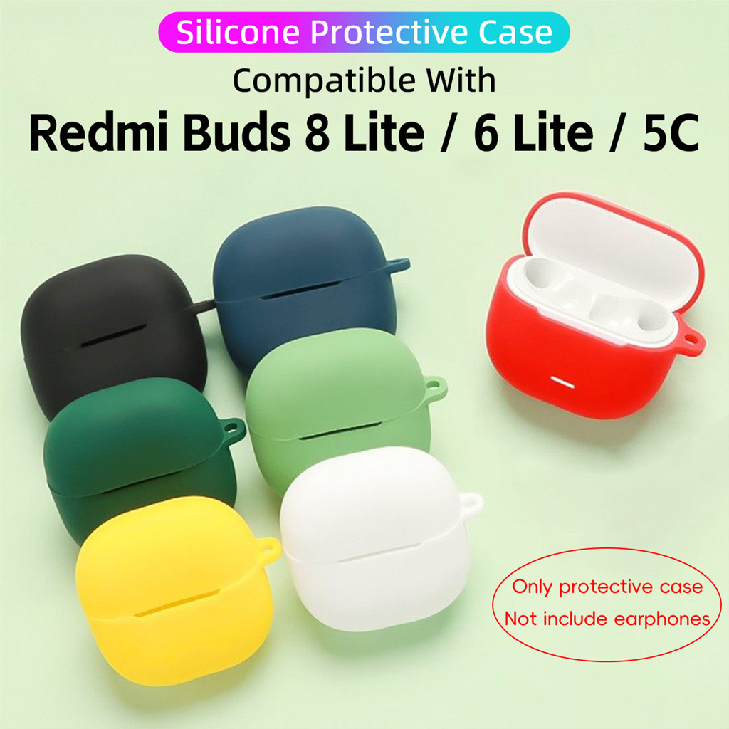 เคสหูฟังซิลิโคนสําหรับ Redmi Buds 8 6 Lite หูฟังฝาครอบป้องกัน