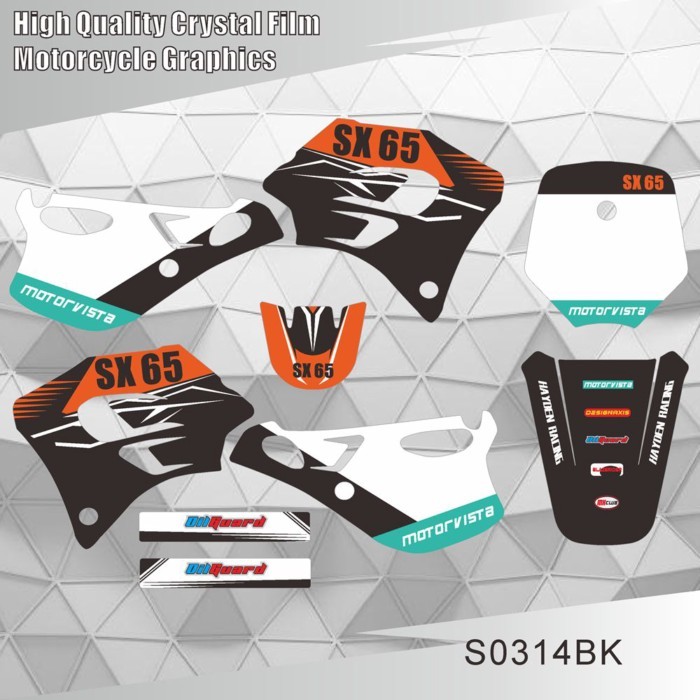 for KTM KTM SX 65 SX65 65SX 1998 1999 2000 2001 Graphics Decals Stickers Kit Custom Number Name Sti