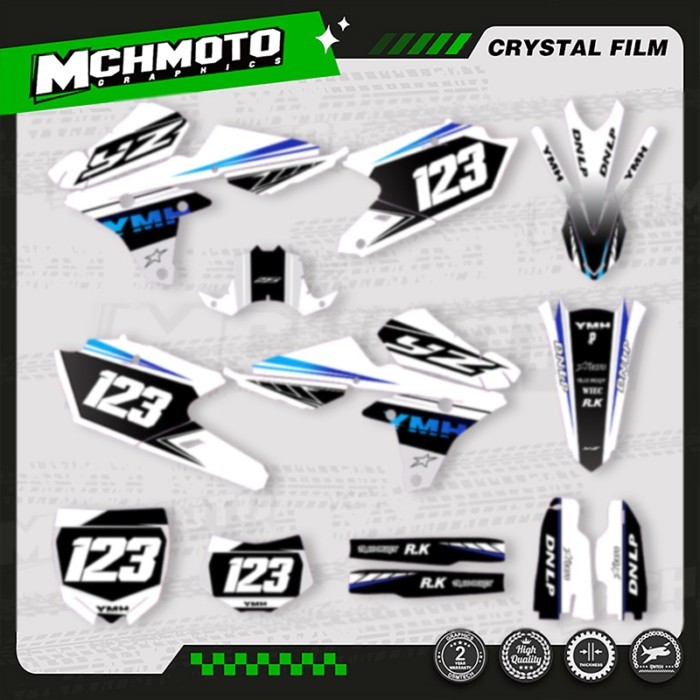 MCHMFG Motorcycle Graphics For YAMAHA YZF450 2014-2017 YZF250 2014-2018 YZF250X WRF250 2015-2019 Cu
