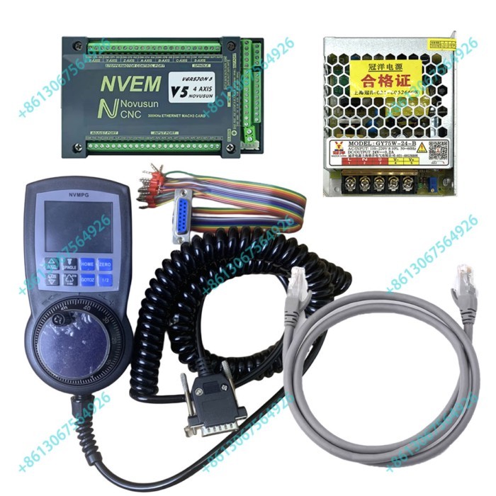 CNC Mach3 CNC Motion Controller System Controller Upgrade Nvum V5 MPG Digital Display Handwheel+DC2