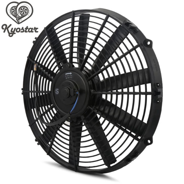 12v Engine Cooling Fan 12" 14" Inch Universal Radiator Fan 80W Slim Pull Push Racing Electric Radia