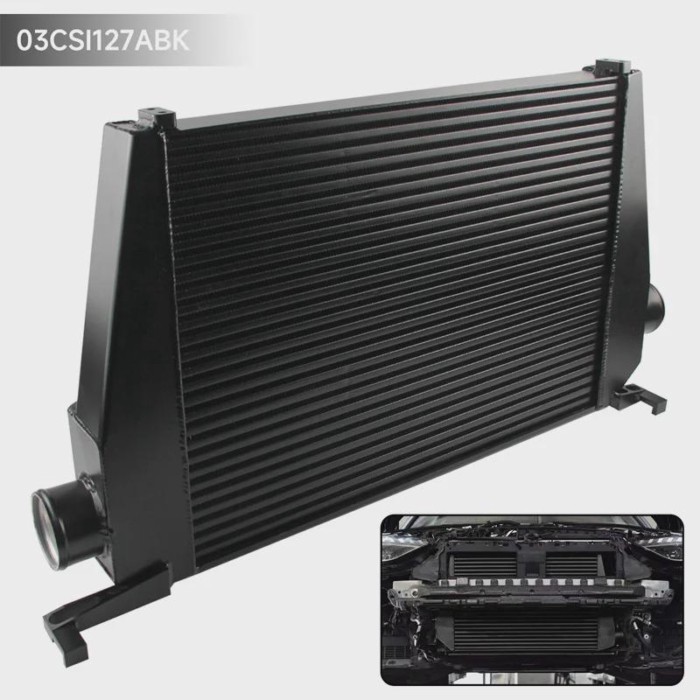 Black Front Mount Tube & Fin Intercooler Fits for Audi A4 AIIroad B9 2.0TFSI A5 2.0T S4 S5 3.0T B9