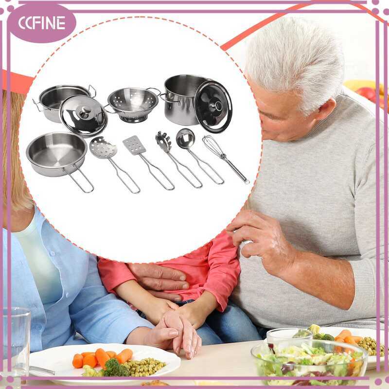 C Ccfine Playset Pots And Pans Kitchen Pretend Play Toys Cookware Utensils Easter Kids Chef Portabl