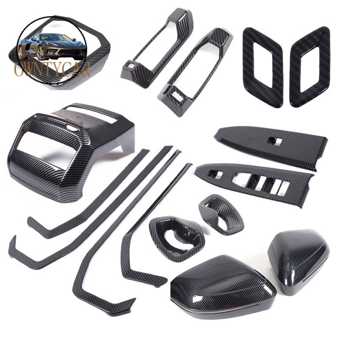 For BMW 7 i7 Series G70 2023-2025 ABS carbon fiber Car Shift panel Rear Air Vent Frame Glass Liftin