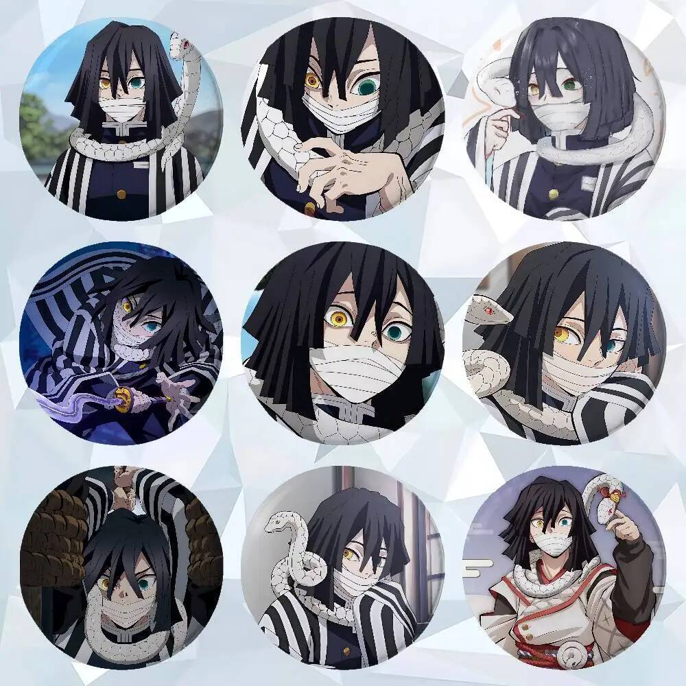 เข็มกลัดอะนิเมะและ Meme Obanai Iguro สำหรับแฟชั่นและของขวัญ