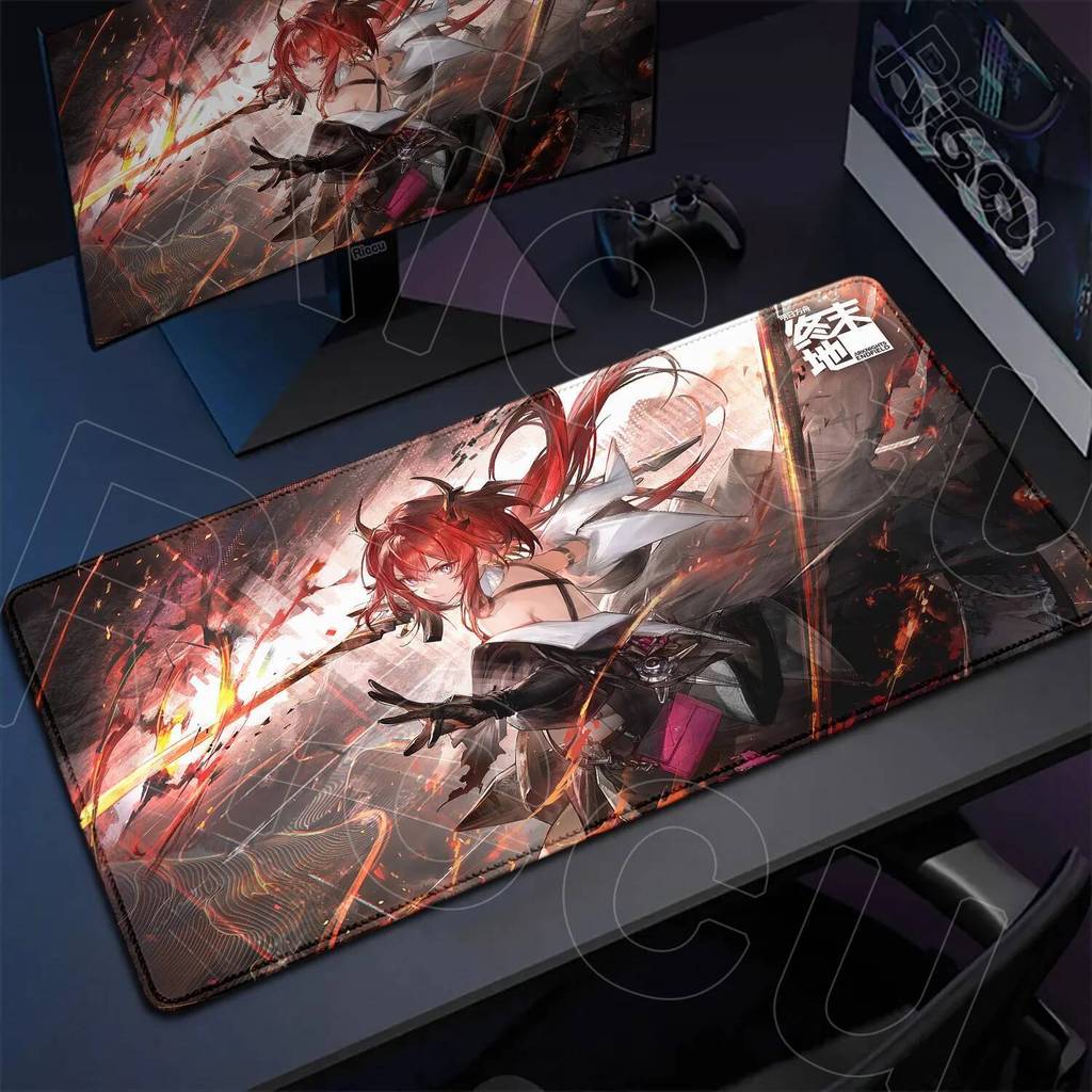 HD Arknights Endfield แผ่นรองเมาส์อะนิเมะสาว Laevatein Mousepad ขนาดใหญ่ Gamer XXL แล็ปท็อปพรม Gaming PC อุปกรณ์เสริมขยายโต๊ะ