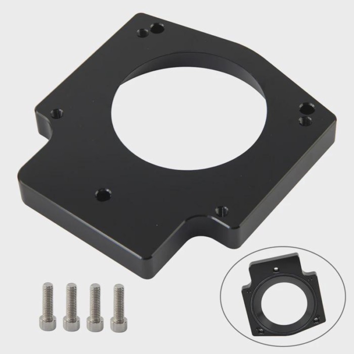 Aluminium 102MM Manifold Adapter Plate Throttle Body For Chevy GM Gen III LS LSX V8 Engine 4-Bolt C