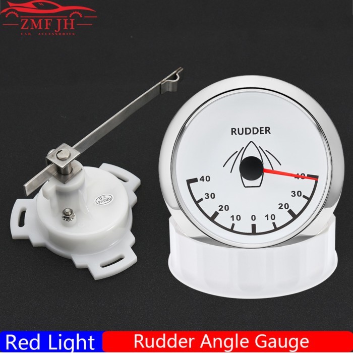 85MM Rudder Angle Indicator With Rudder Angle Sensor Red Light Waterproof IP67 0-190 Ohm Rudder Ang