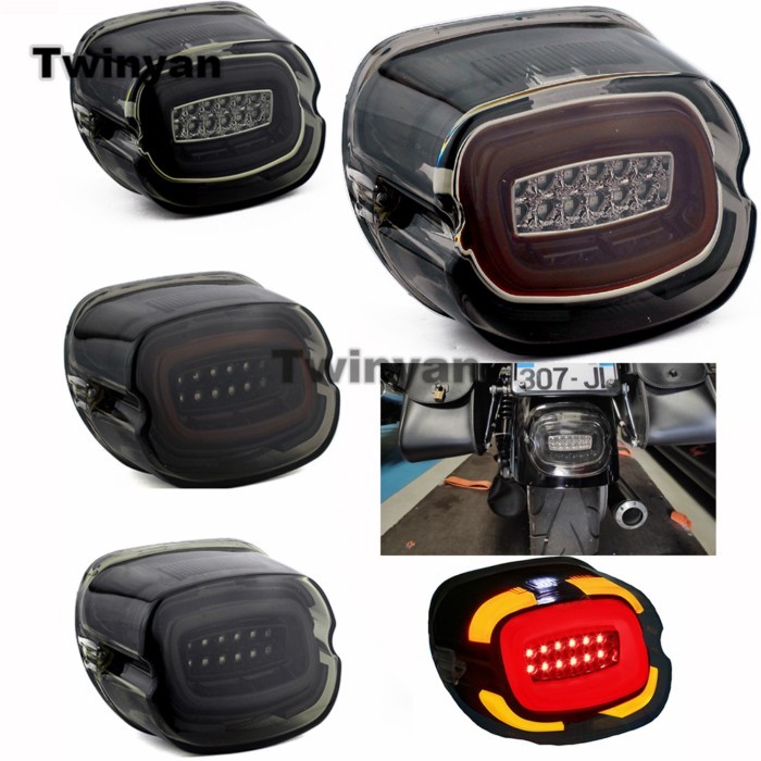 Tail Light Integrated Turn Signal For Harley Davidson Sportster 883 1200 Dyna FXD Road King Red Bra