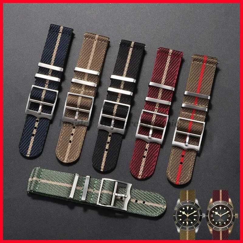 C IN Stock Watch Strap 532 20Mm 22Mm Nylon Watchband Strap For Tudor For Woven Canvas Fabric Band F