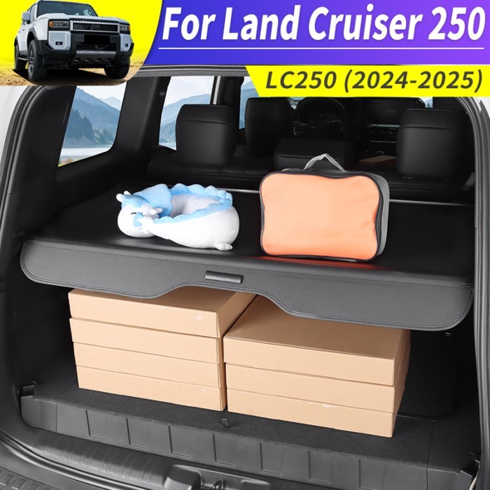 For Toyota Land Cruiser 250 Prado Lc250 2024 2025 1958 FJ250 Trunk Cargo Cover Curtain Retractable