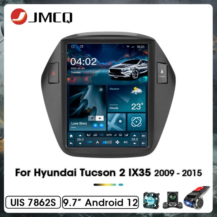JMCQ 9.7" Android 2Din Car Radio For Hyundai Tucson 2 LM IX35 2009 - 2015 Multimedia Player GPS Nav