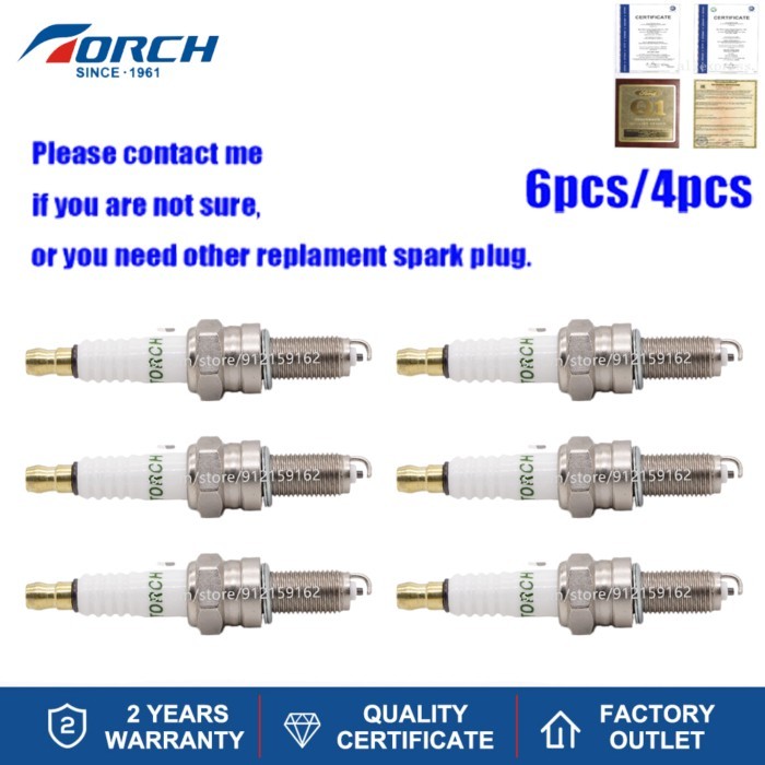 4-6PCS Screw Terminal Spark Plugs TORCH B8RTC-9 Replace for 90527/MR8E-9 6607/CPR8EB-9 2306/CPR8EA-