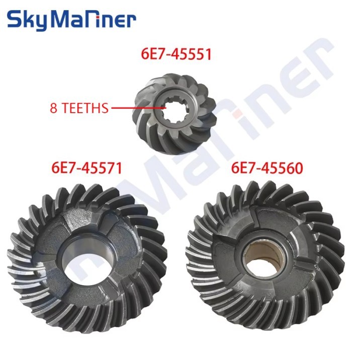 Gear Kit 6E7-45560 6E7-45571 6E7-45551 For Yamaha Gear Set 2T Outboard Motor 9.9HP 15HP 4T 20HP 6AH