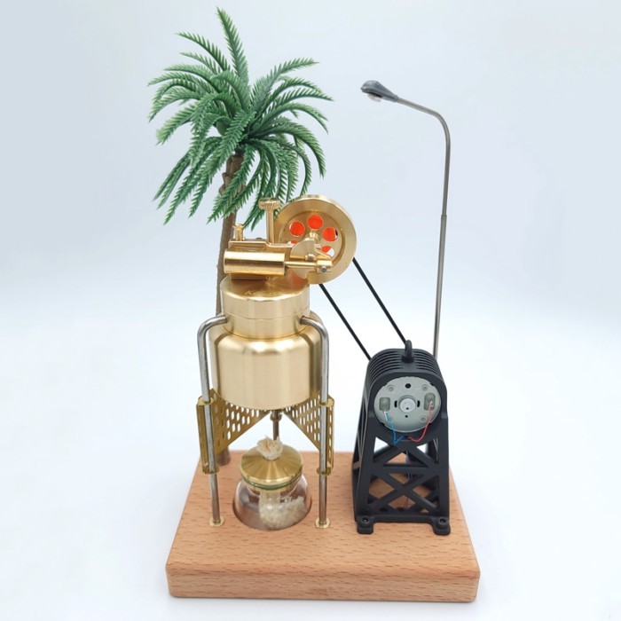 Steam Engine Model Retro Mechanical Generator Science Experiment Toys Thermal Energy Rotation
