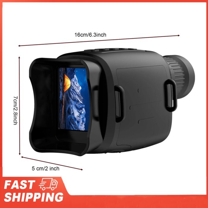 16X Zoom 2000mAh Rechargeable Battery 32 GB SD Card Night Vision Monocular with Wrist Strap Handhel