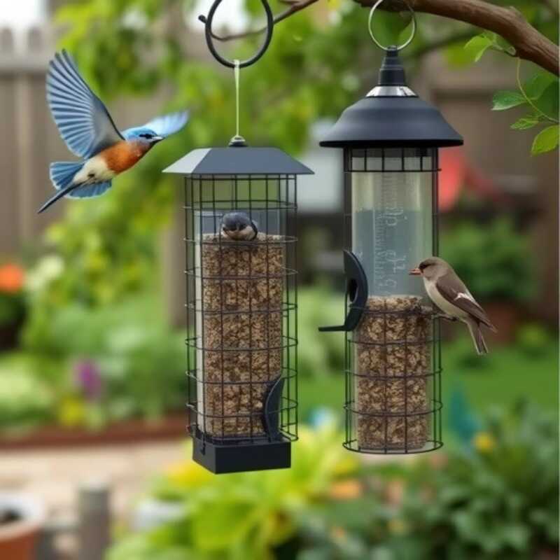 สินค้าใหม่ Bird Feeder สมาร์ท Anti-Squirrel ลานกลางแจ้ง Garden แขวน Feeder