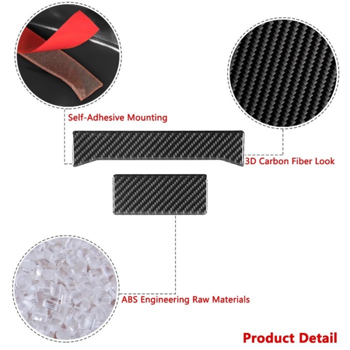 Exterior Rear Tailgate Door Grab Handle Decoration Stickers Cover for Ford Raptor F150 2009-2014 Bl