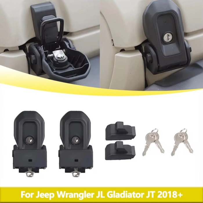 Anti-theft Hood Latches Catch for Jeep Wrangler JL JLU 4XE Rubicon Sahara Sport Gladiator JT 2018-2