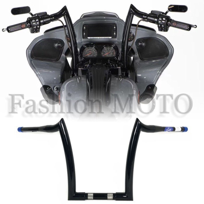 Motorcycle 1-1/2 inch 38mm horn handlebars to 1-1/4 inch bar For Harley Road King Fat Boy Breakout