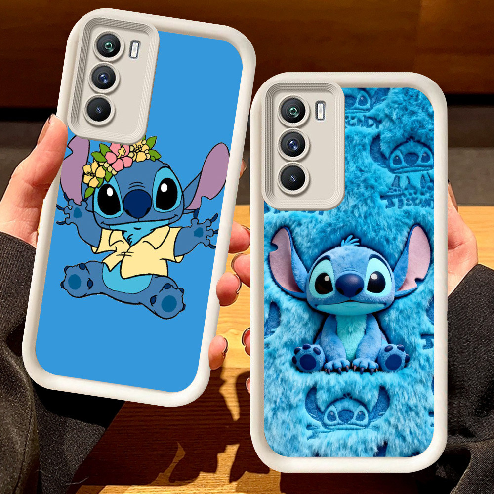 G-69 Stitch Casing สําหรับ OPPO A16s A54S A55 A16 A94 A74 Reno 5F สีดําและสีขาว