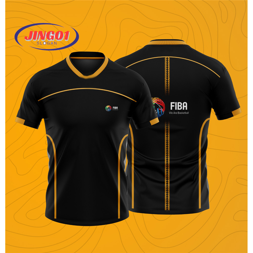 (JING01)เสื้อยืดโลโก้เต็ม PERBASI Basketball REFEREE เสื้อ Task Shirt (FIBA-INA-PERBASI-REFEREE)CODE