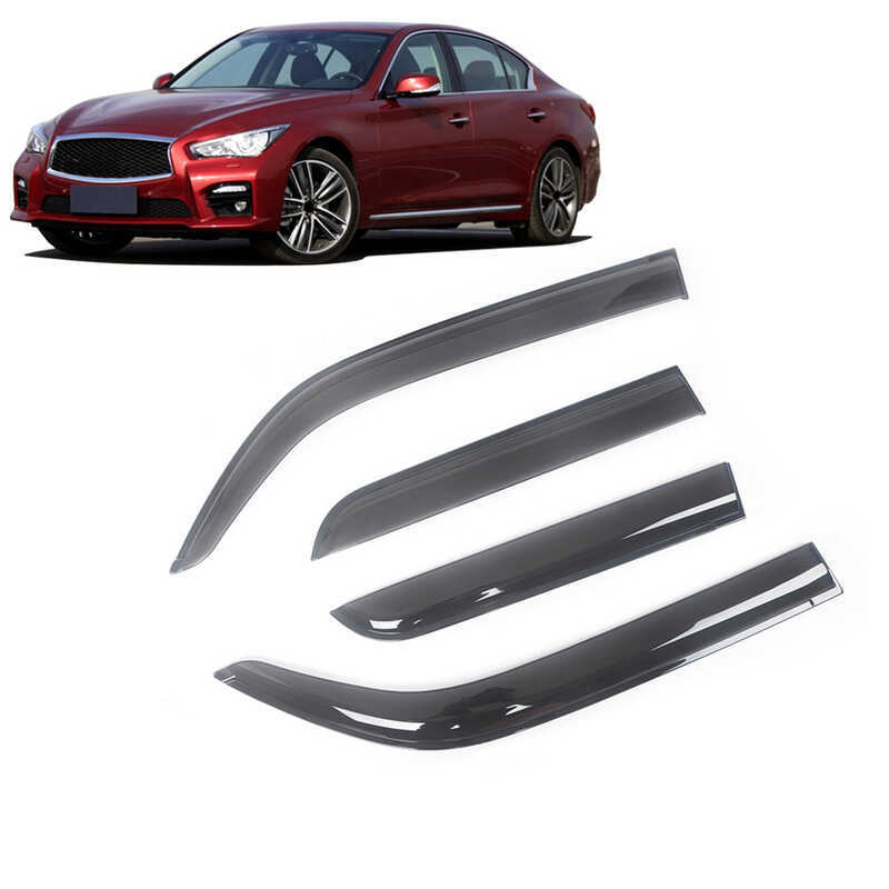 เหมาะสําหรับ INFINITI INFINITI Q50 V37 2014-2021 Rain Baffle Side Window Deflector Rain Eyebrow Plus