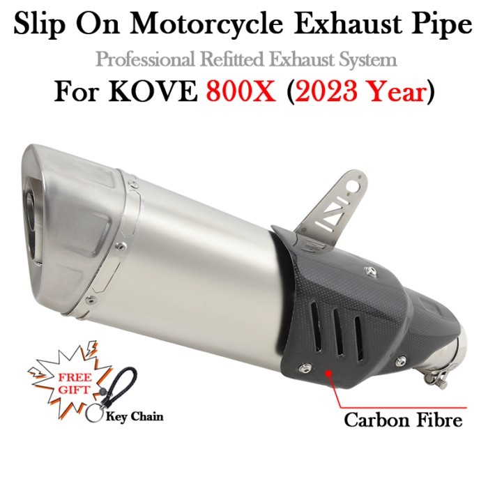 Slip On For KOVE 800X 800 Rally Adventure Pro 2023 Motorcycle Exhaust Modify DB Killer Muffler Esca