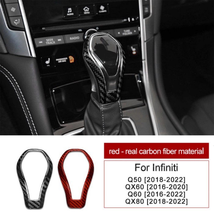 Cover for Infiniti Q50 Q60 QX60 QX80 2018-2022 Car Gear Shift Knob Shifter Accessories Interior Har