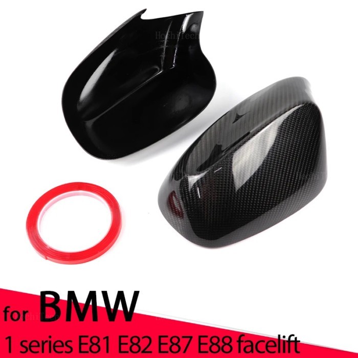 Real Carbon Fiber Side Wing Mirror Cover Cap Sticker For BMW 1er E81 E82 E87 E88 116i 118i 118d 120