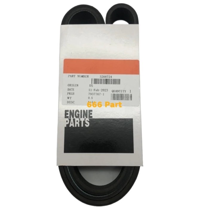 V-Ribbed Belt 3288724 Fits for Cummins Engine 6BTA5.9-C173 4B3.9-GR