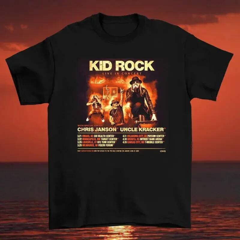 เสื้อยืดคอนเสิร์ต Kid Rock ปี 2025 พร้อมไซส์ S - 5XL