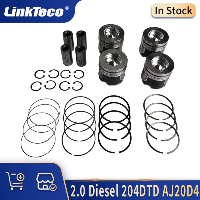 4X STD High Low Power Engine Piston & Ring 2.0 L Diesel 204DTD 204DTA For JAGUAR E-PACE F-PACE LAND