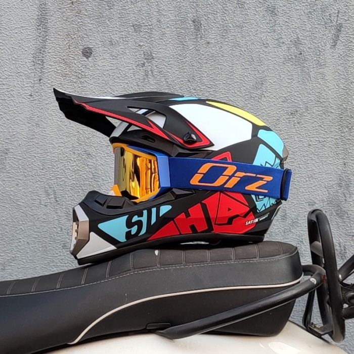 Motocros Kask Cross Downhill Soporte Casco Off Road Helmet Racing Classic Motorcycle Original Endur